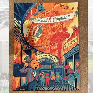 Dead and Company original tour poster: Hershey, PA 2021